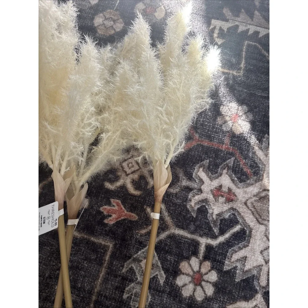 Faux Pampas Grass Stem Branch Beige - Threshold 10 Pieces Indoor Decorative